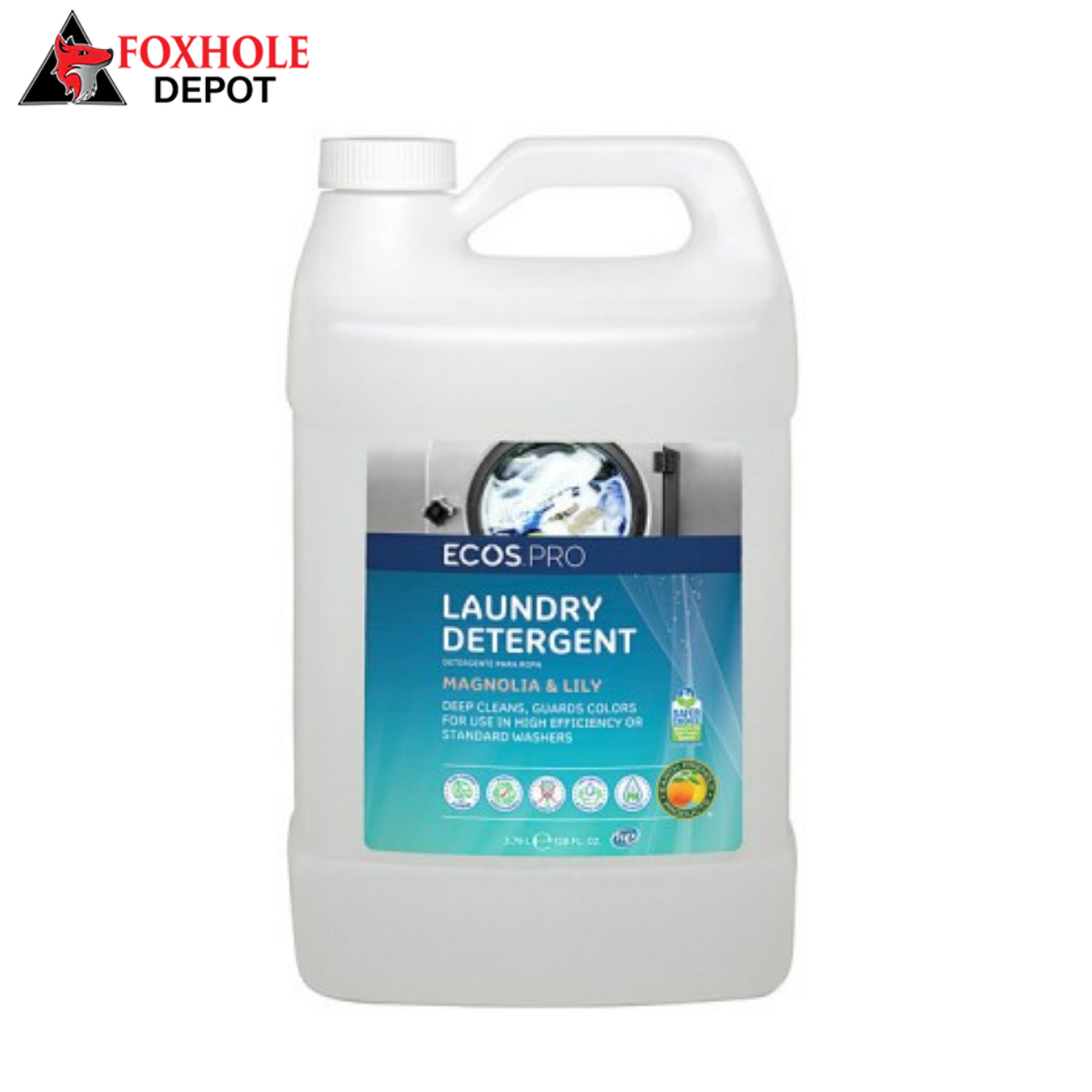 ECOS PL9750/04 Pro 1 Gallon Magnolia and Lily Scented Liquid Laundry Detergent - 4/Case