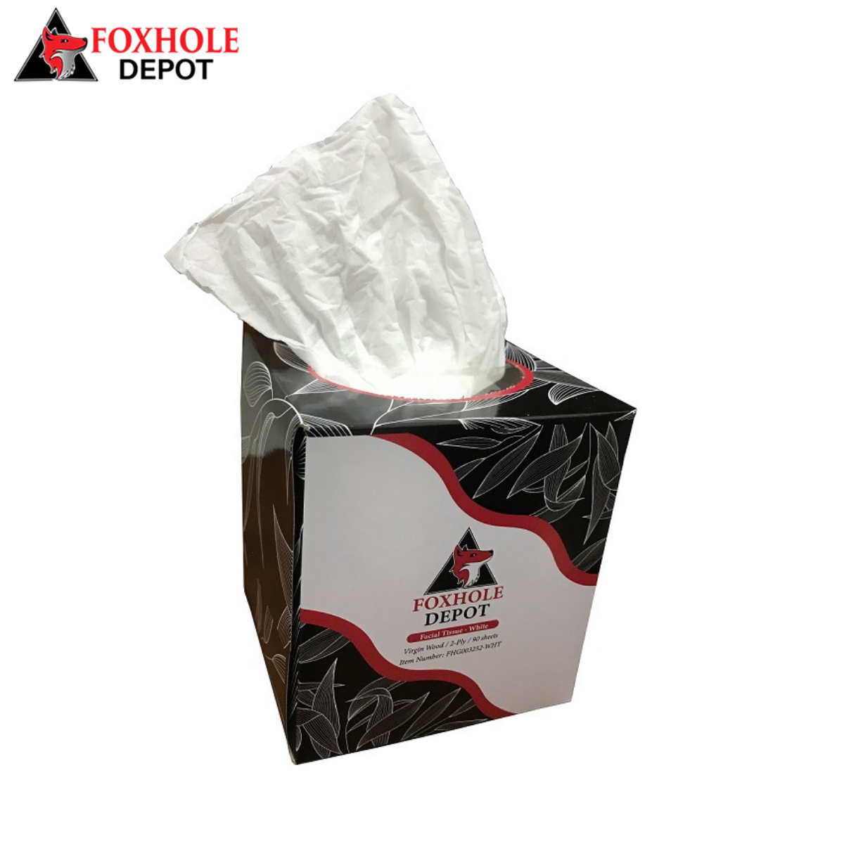 Facial Tissues, 2-Ply, White,90 sheets/box, 36 Cube Boxes/Carton