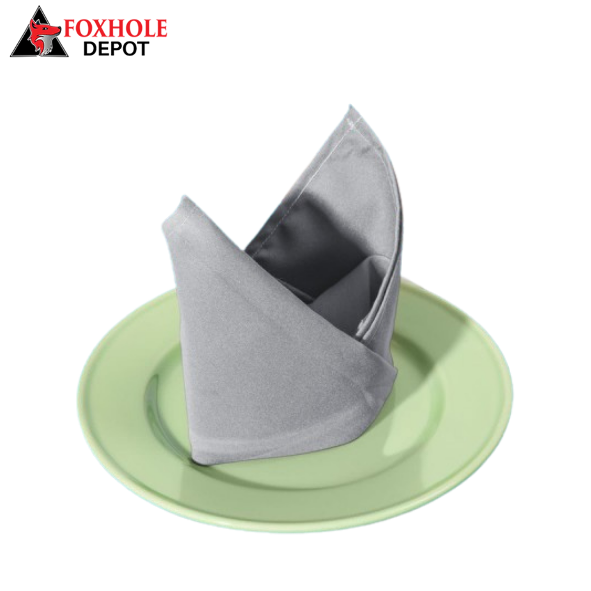 Gray 65/35 Polycotton Blend Cloth Napkins, 20" x 20" - 12/Pack