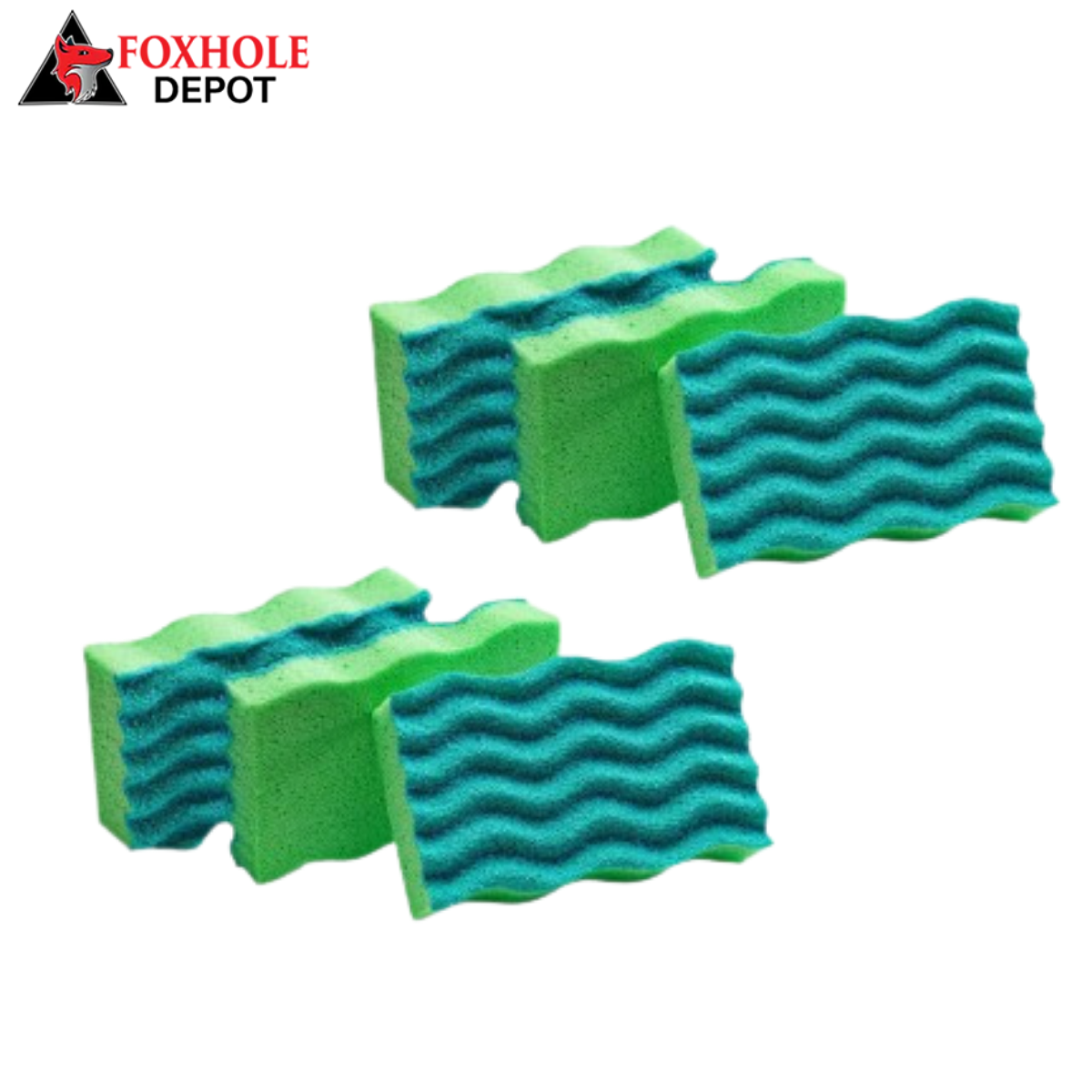 Green Antibacterial / Antimicrobial Sponge - 8/Pack