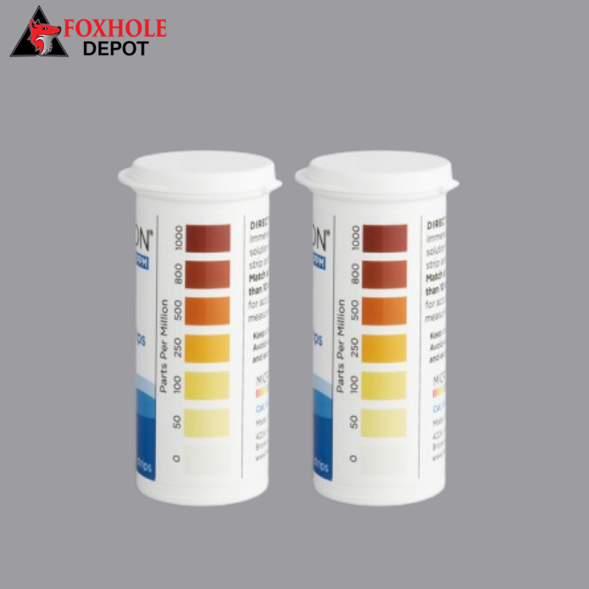 Hydrion CH-1000 Chlorine 0-1000ppm High-Range Sanitizer / Disinfectant Test Strips - 100 Count Vial