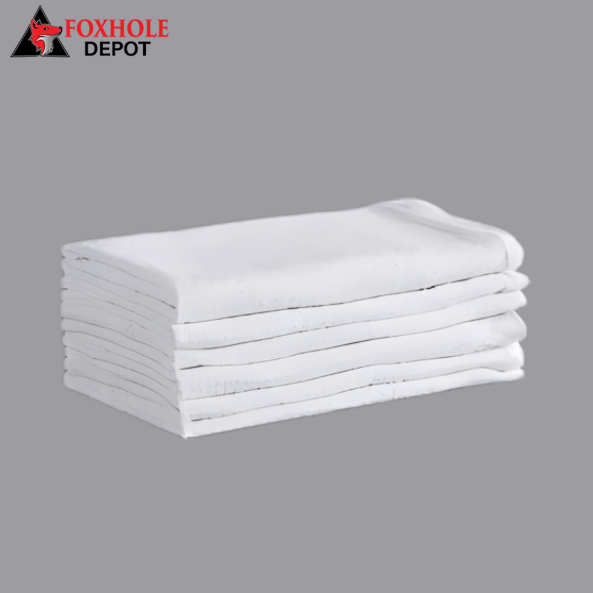 Multi-Purpose White Terry Cloth Towels in Bulk - Multi-size.