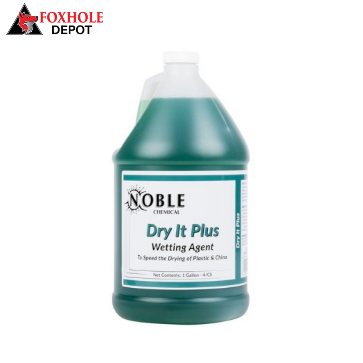 Noble Chemical 1 gallon / 128 oz. Dry It Plus Rinse Aid for High Temperature Dish Machines - 4/Case