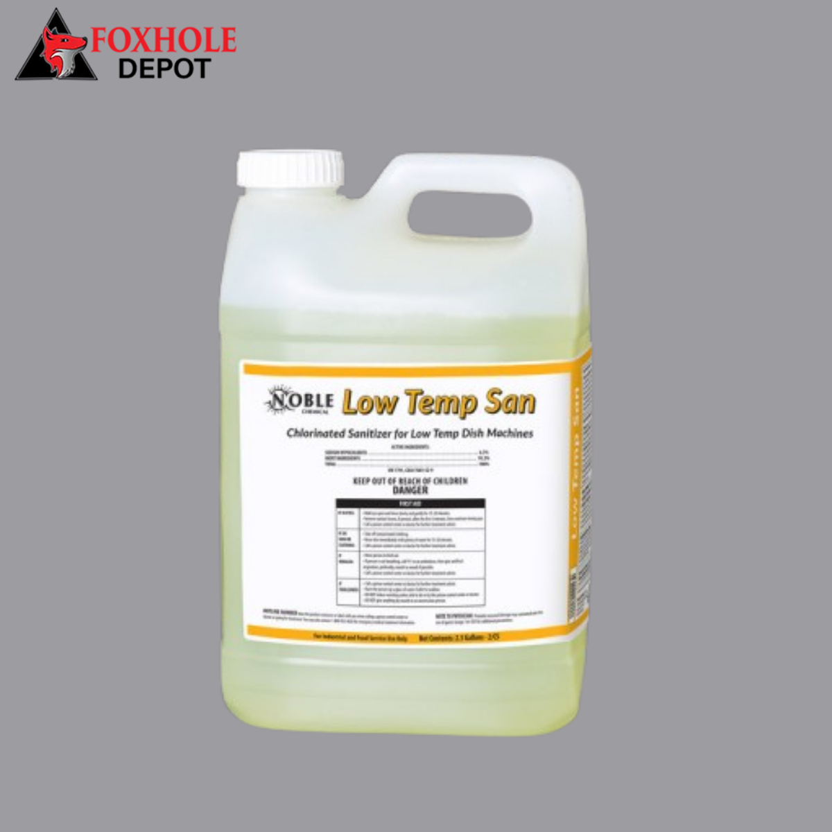 Noble Chemical 2.5 Gallon / 320 oz. Low Temp San Dish Washing Machine Sanitizer - 2/Case