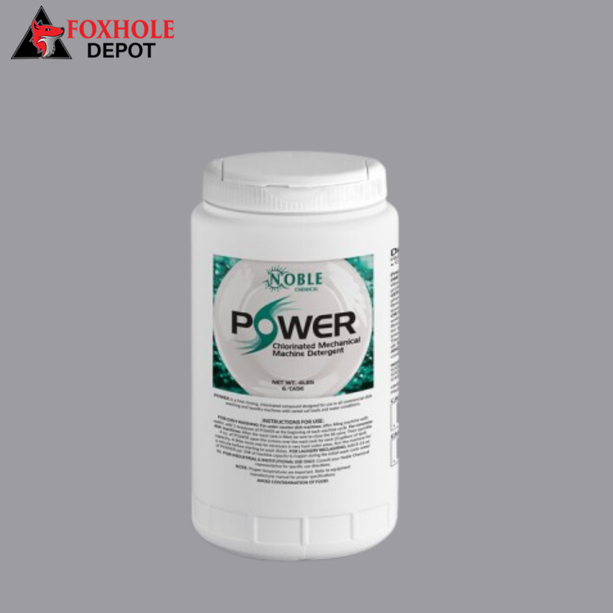 Noble Chemical 4 lb. / 64 oz. Power Machine Dishwasher lb. / Laundry Detergent