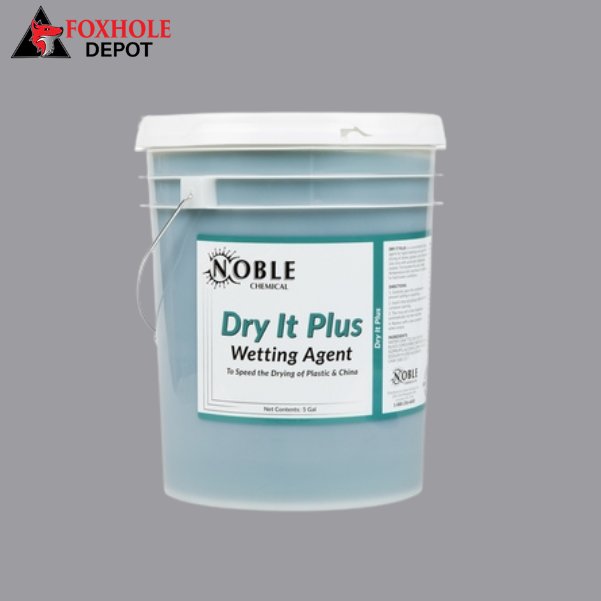 Noble Chemical 5 Gallon / 640 oz. Dry It Plus Rinse Aid for High Temperature Dish Machines