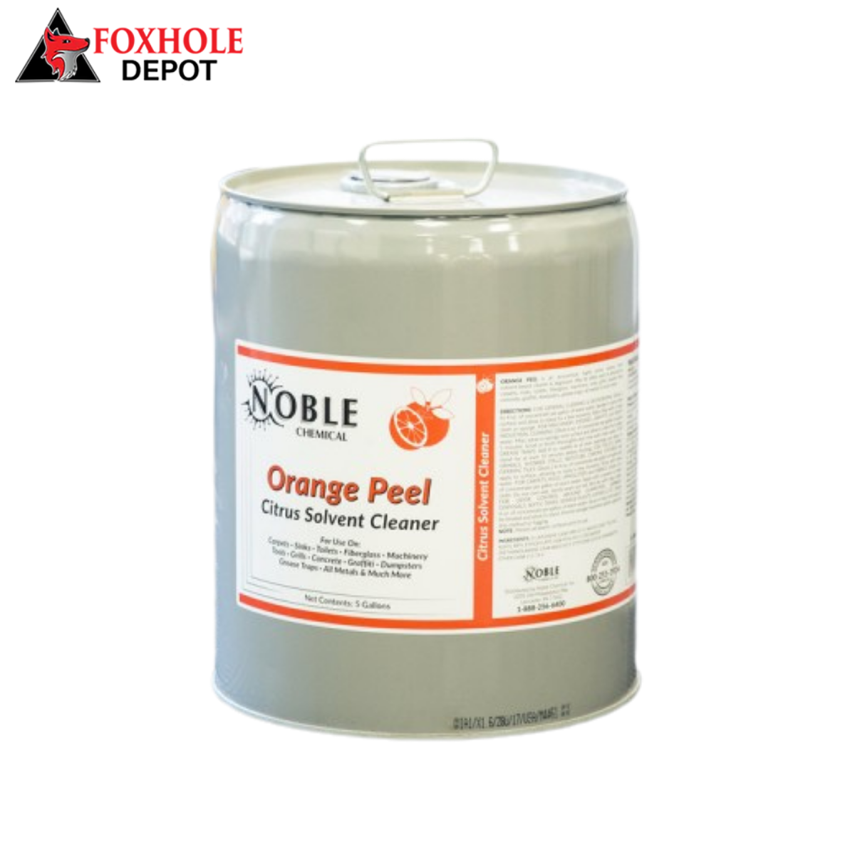 Noble Chemical 5 Gallon / 640 oz. Orange Peel Citrus Solvent Cleaner