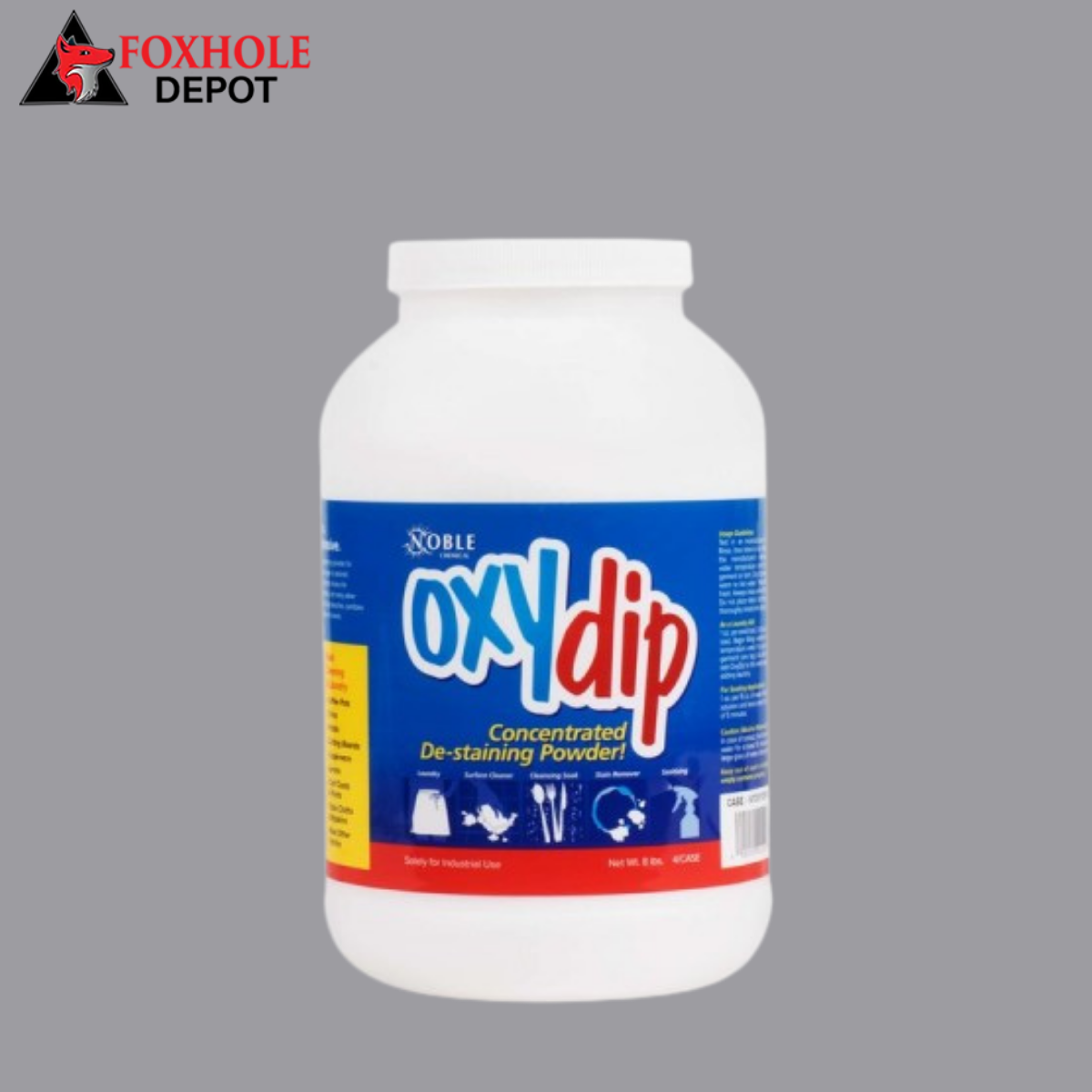 Noble Chemical 8 lb. / 128 oz. Oxy Dip Concentrated Presoak and Destainer