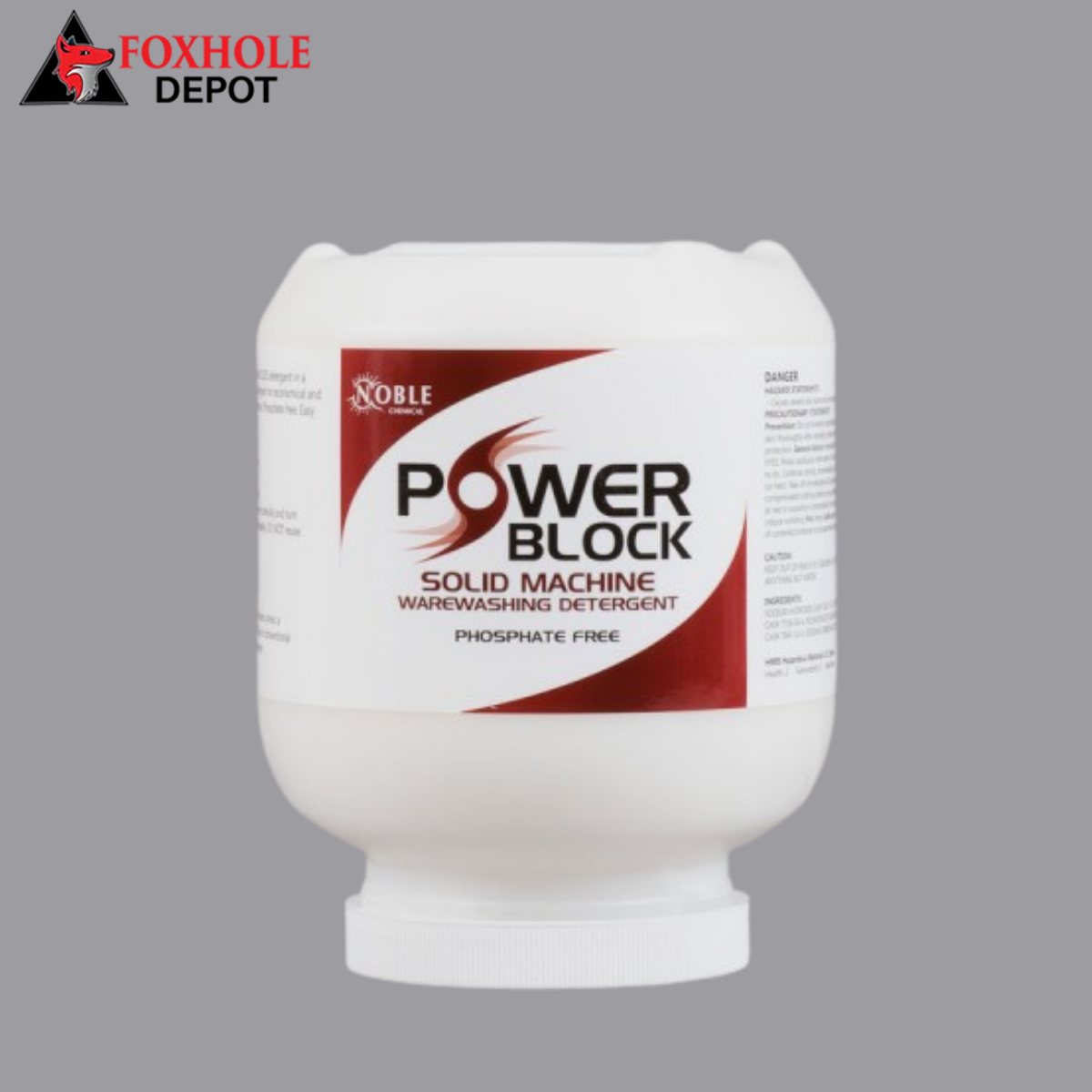 Noble Chemical 8 lb. / 128 oz. Power Block Solid Dish Machine Detergent - 4/Case