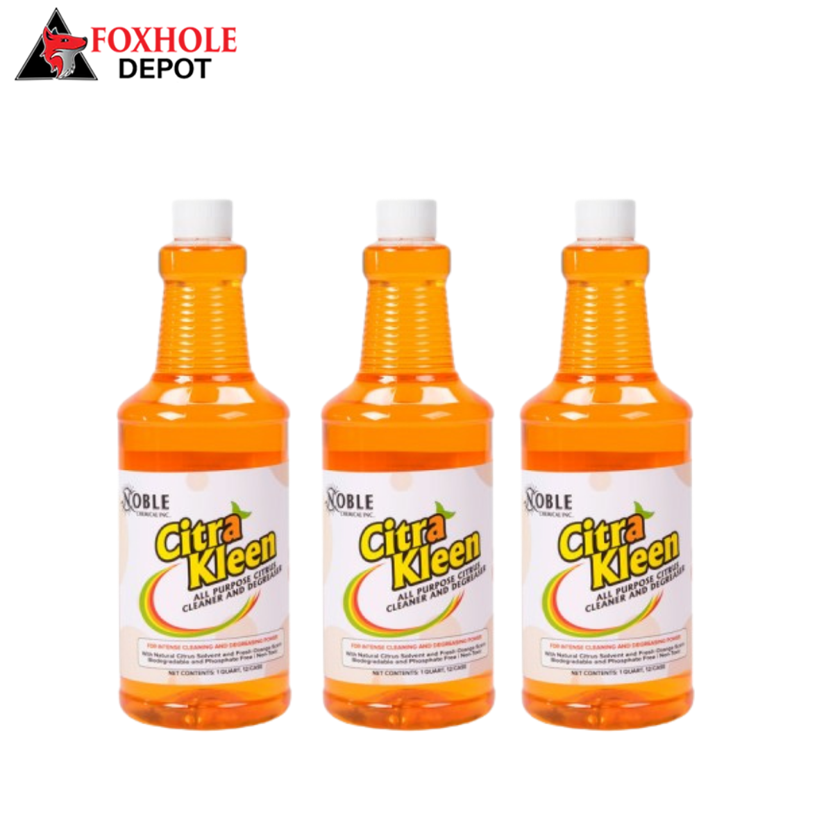 Noble Chemical Citra Kleen 1 Qt. (32 oz.) All Purpose Citrus Cleaner &amp; Degreaser - 12/Case