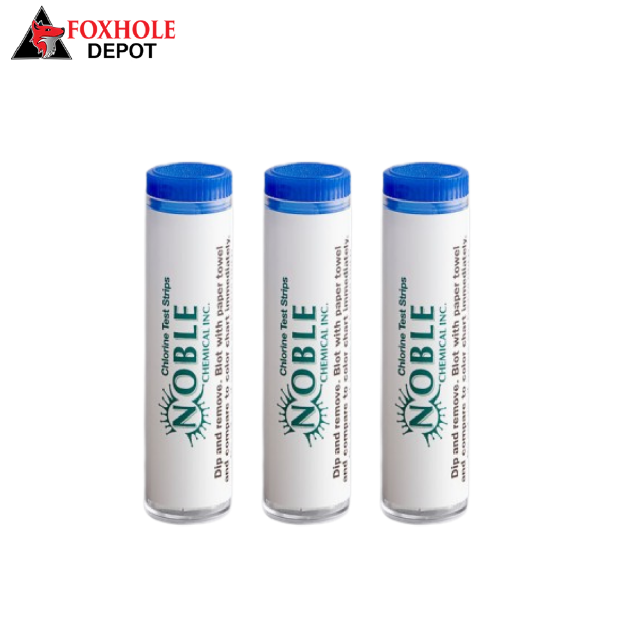 Noble Chemical CM-240 Chlorine Test Strips 10-200ppm - 100 Count Vial