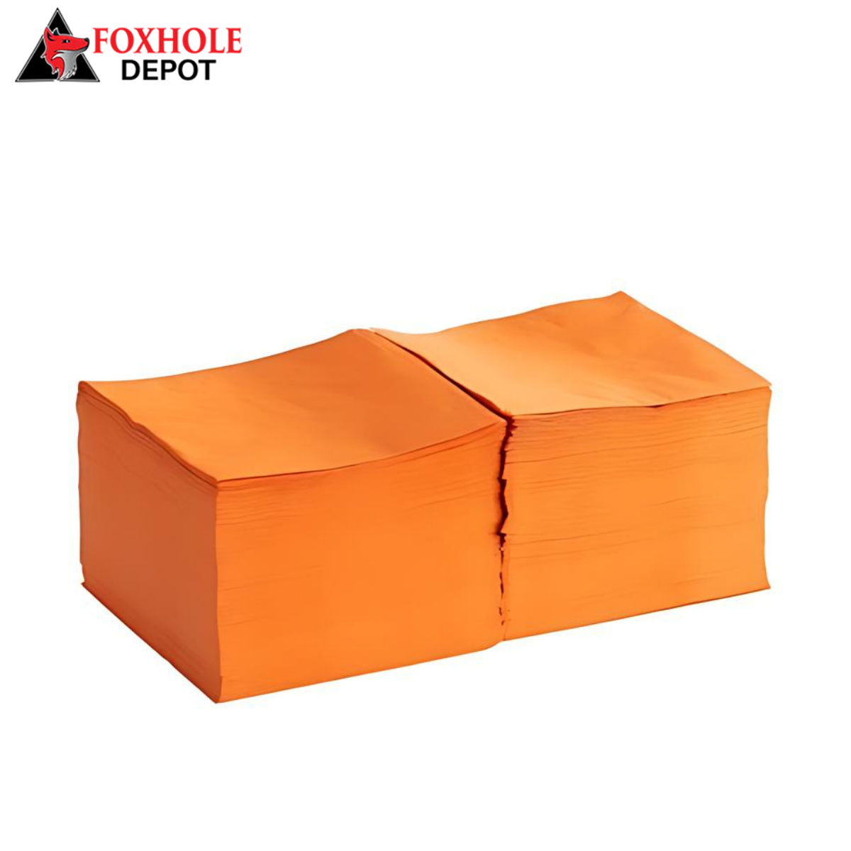 Orange 2-Ply Beverage / Cocktail Napkin - 1000/Case