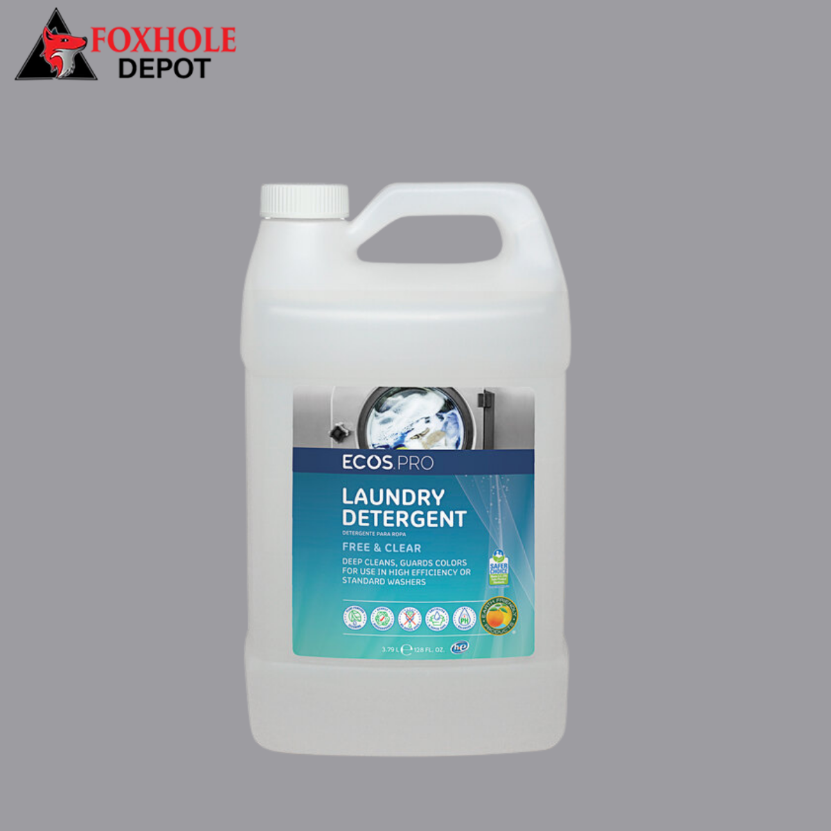 Pro 1 Gallon Free and Clear Liquid Laundry Detergent - 4/Case