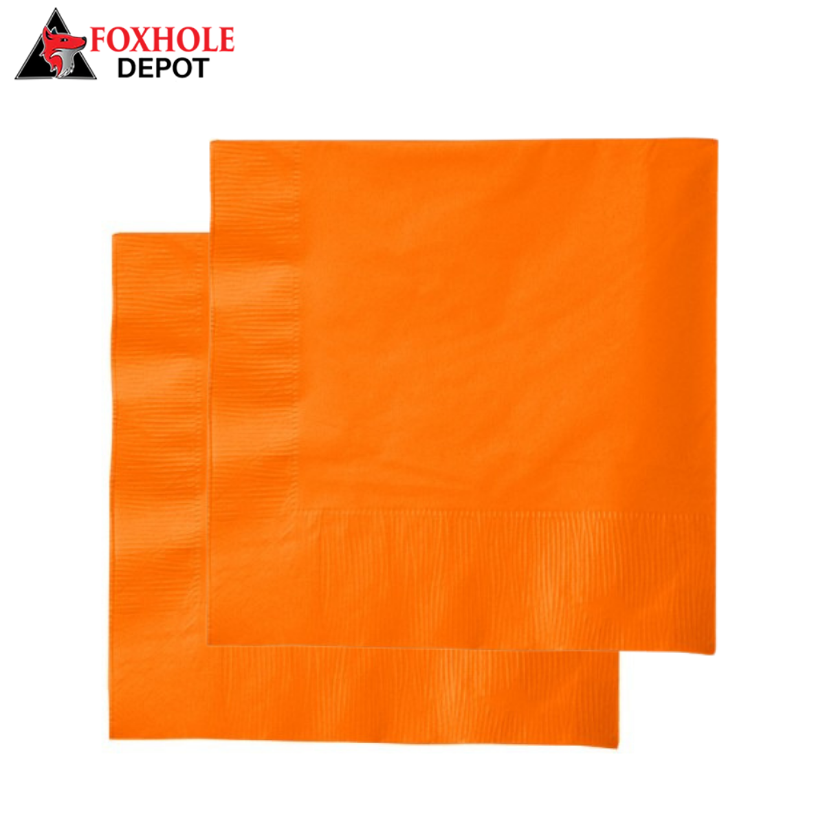 Sunkissed Orange 3-Ply 1/4 Fold Luncheon Napkin - 500/Case