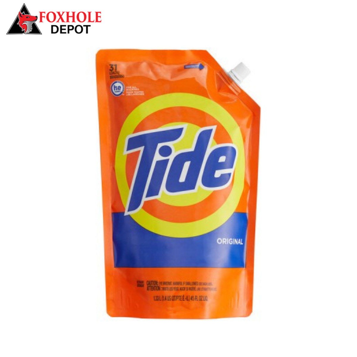 Tide 59832 45 oz. Original Liquid Laundry Detergent Pouch - 3/Case