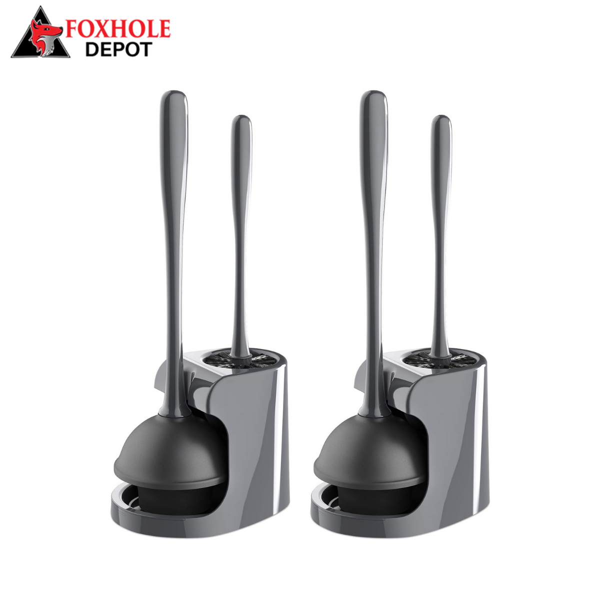 Toilet Bowl Brush and Plunger Set - 2/Sets