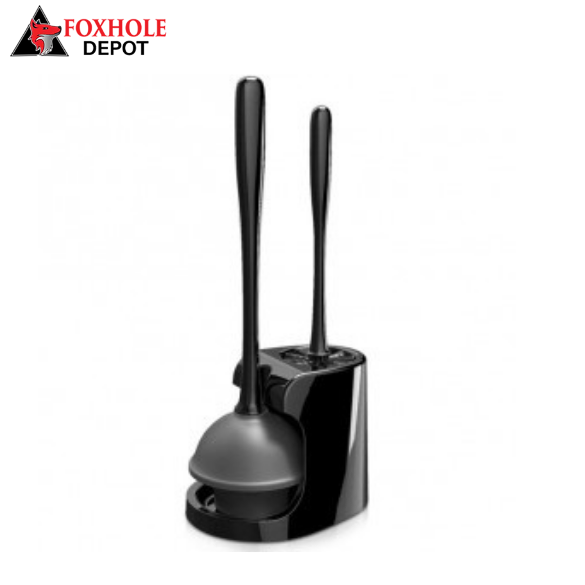 Toilet Plunger and Bowl Brush Combo, Black, 1 Set