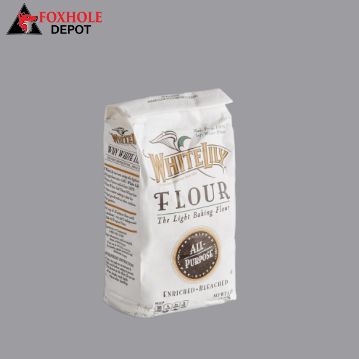 White Lily Enriched Bleached All-Purpose Flour 5 lb. - 8/Case