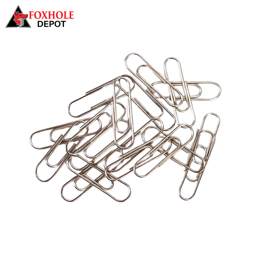 1000 Counts Medium Size (33mm) Silver Smooth Finish Paper Clips