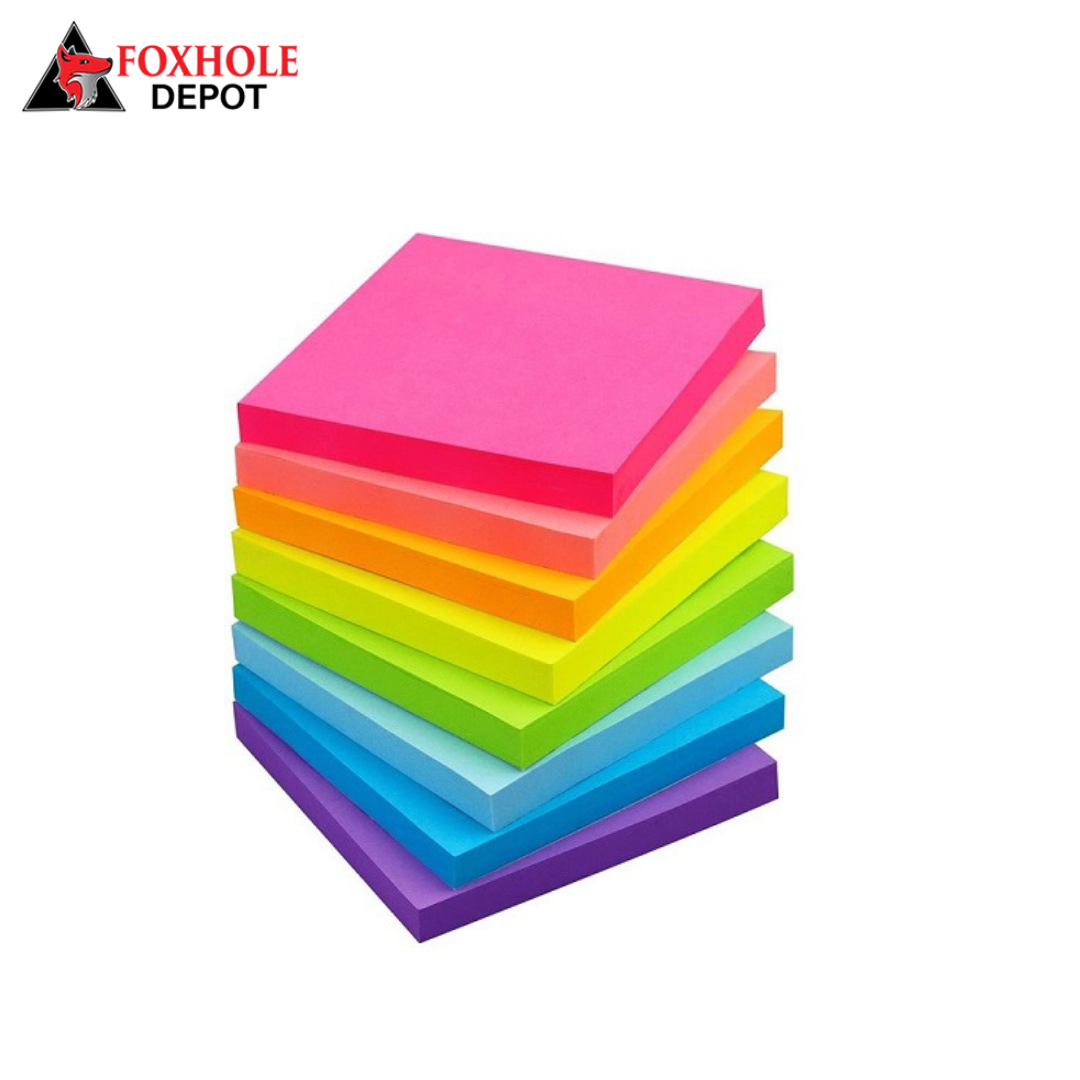 3x3 Sticky Notes, Bright Colors Self-Stick Notes Pads, Easy to Post, 82 Sheets/pad, 8 Pads/Pack