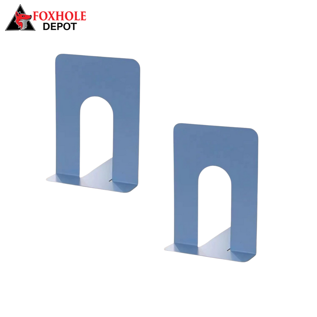 12 Pairs Metal Bookdends Large size 7.09" x 6.22" x 8.66" - Blue