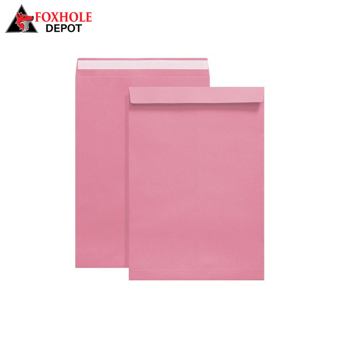 9" x 12" Catalog Mailing Envelopes File Envelope Self Seal - 250/Case - Pink