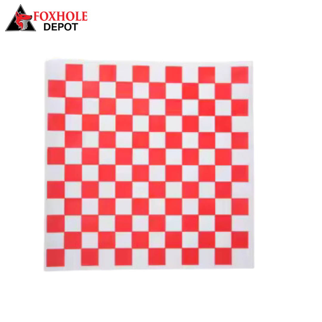 12" x 12" Deli Paper Sheets Sandwich Wrap Paper Checkered Liner Papers - 5000/Case - Red