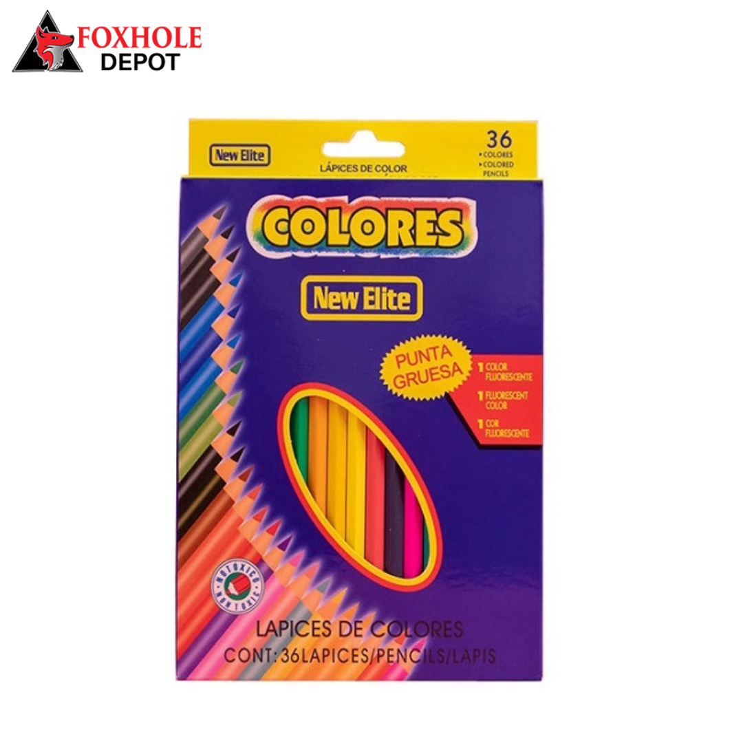 Assorted Colored Wood Drawing Pencils - 36 colors