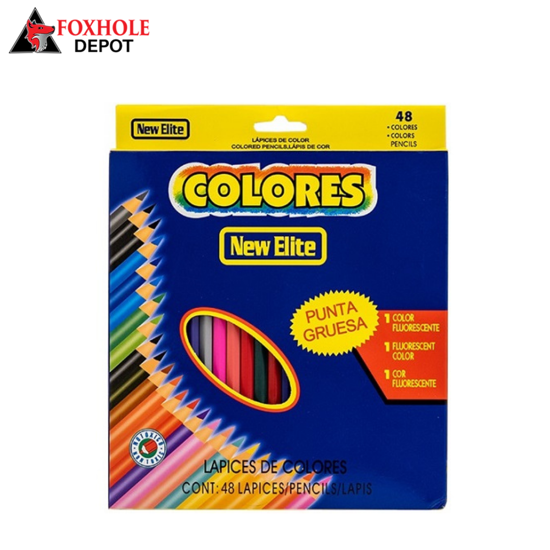 Assorted Colored Wood Drawing Pencils - 48 colors