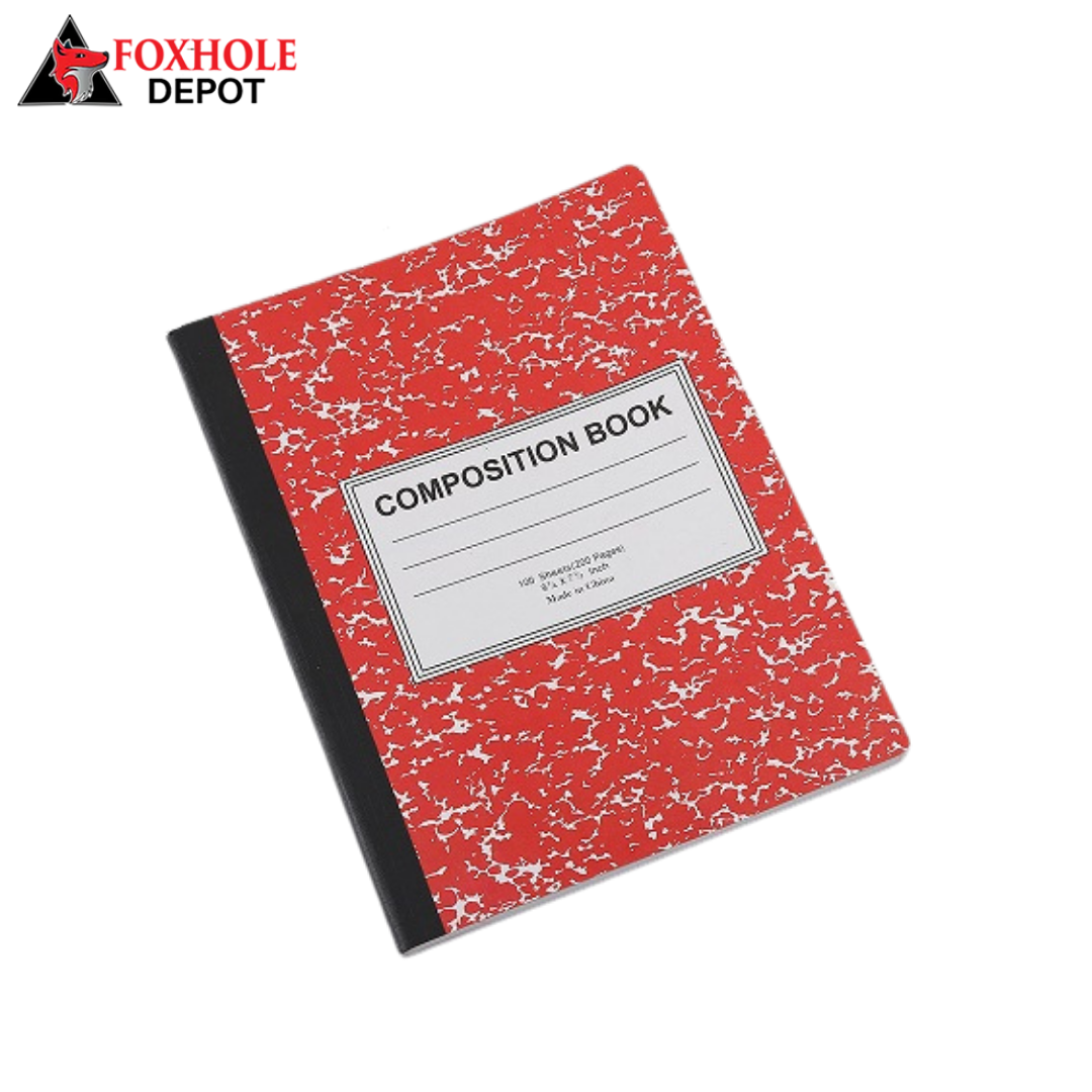 B5 Composition Book School Exercise Book Line Dairy Book Note Books 100 Sheets 200 Pages - 12/Pack - Red