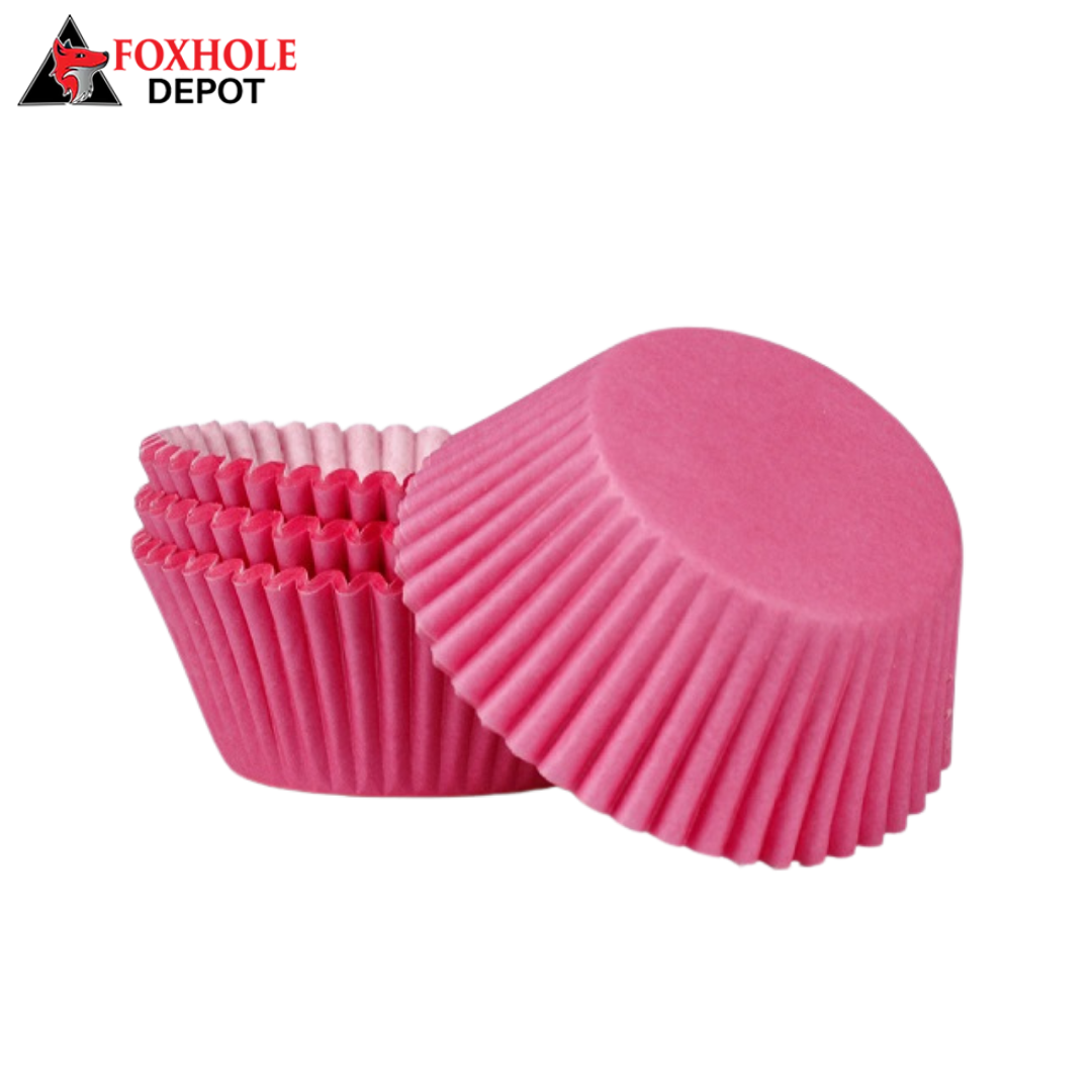 2" x 1 1/4" Disposable Fluted Baking Cups - 40000/Case - Rose red