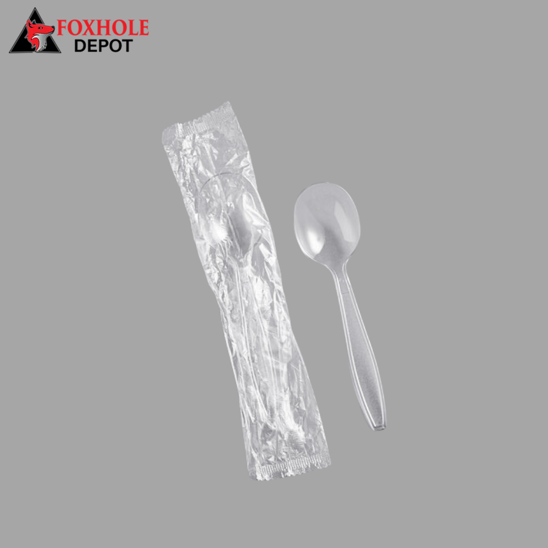 Heavy Weight Individually Wrapped Plastic Soup Spoon - 1000/Case - Clear