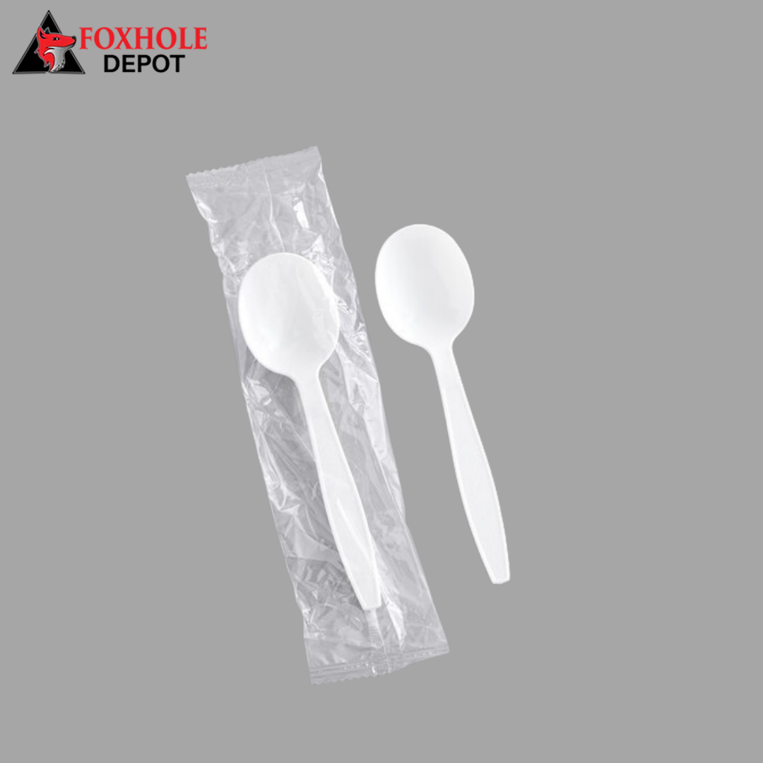 Heavy Weight Individually Wrapped Plastic Soup Spoon - 1000/Case - White