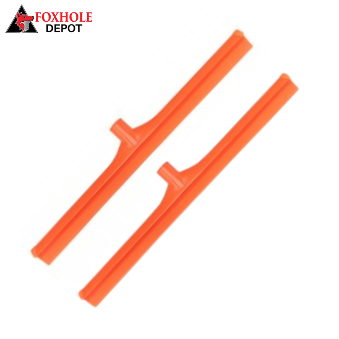 24" Single Blade Rubber Squeegee with Plastic Frame - Orange