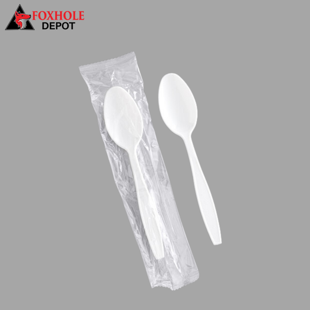 Heavy Weight Individually Wrapped Plastic Teaspoon - 1000/Case - White
