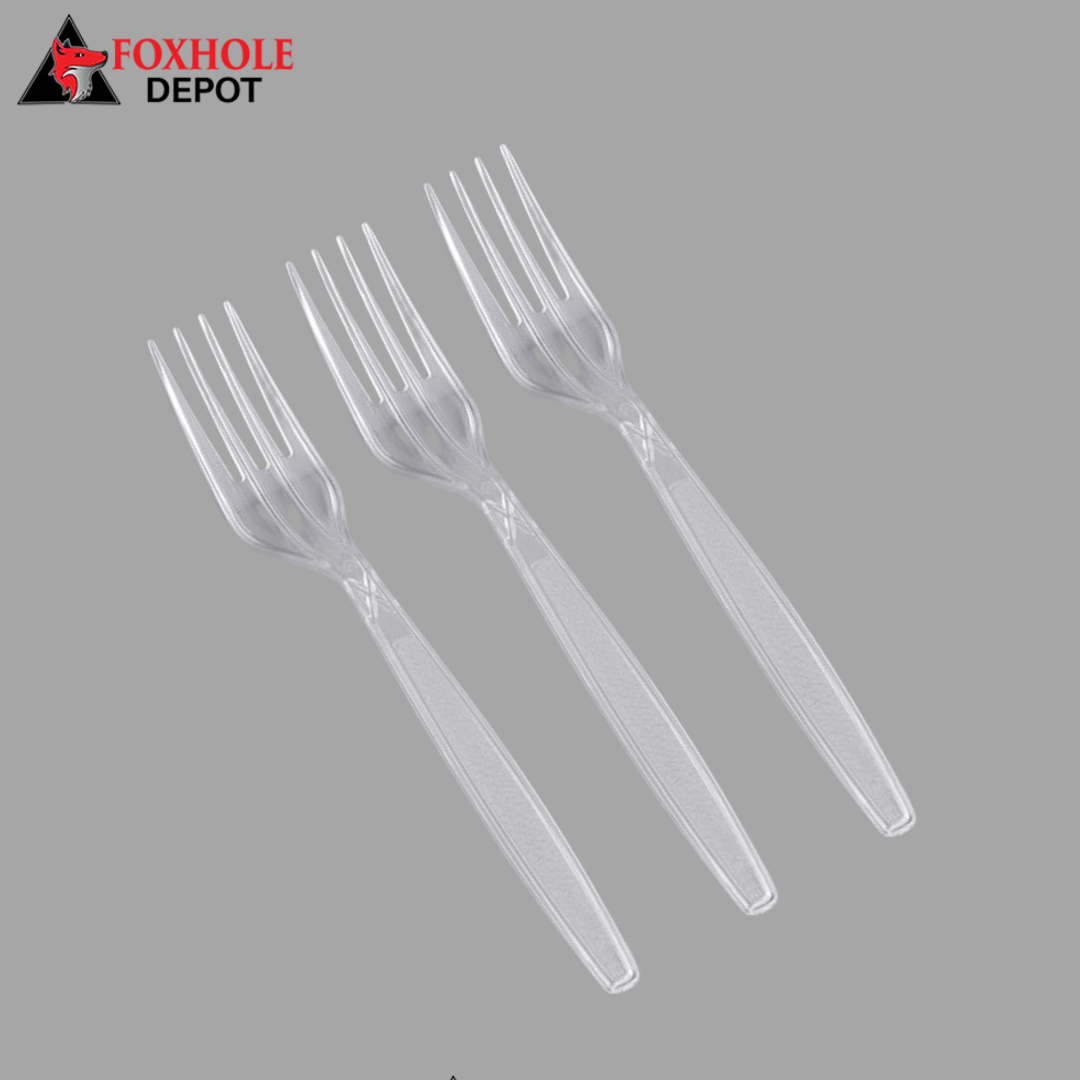 Heavy Weight Plastic Cutlery, Fork, 1000/Case - Clear