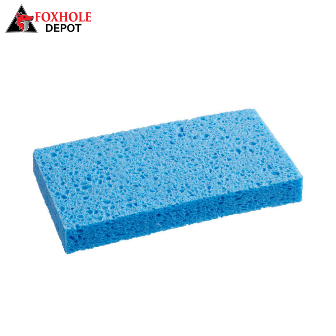 6" x 3 1/2" x 3/4" Cellulose Sponge - 6/Pack - Blue