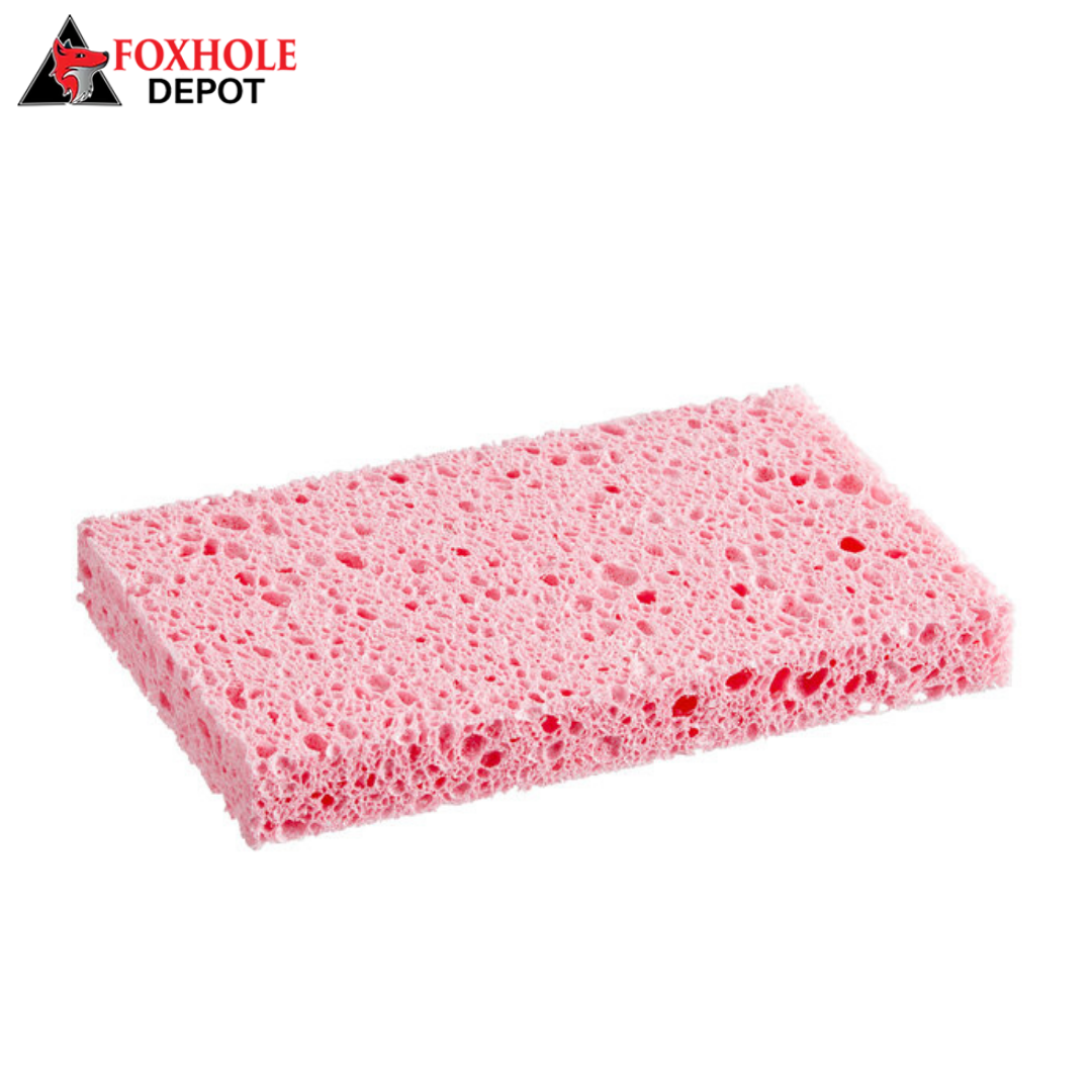 6" x 3 1/2" x 3/4" Cellulose Sponge - 6/Pack - Pink