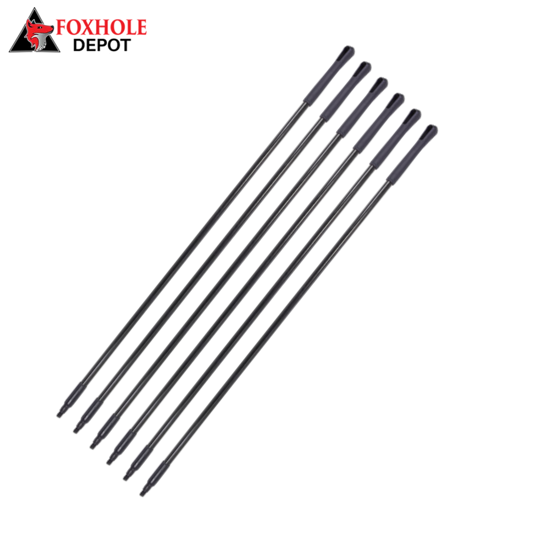 60" Threaded Fiberglass Broom / Squeegee Handle - Black