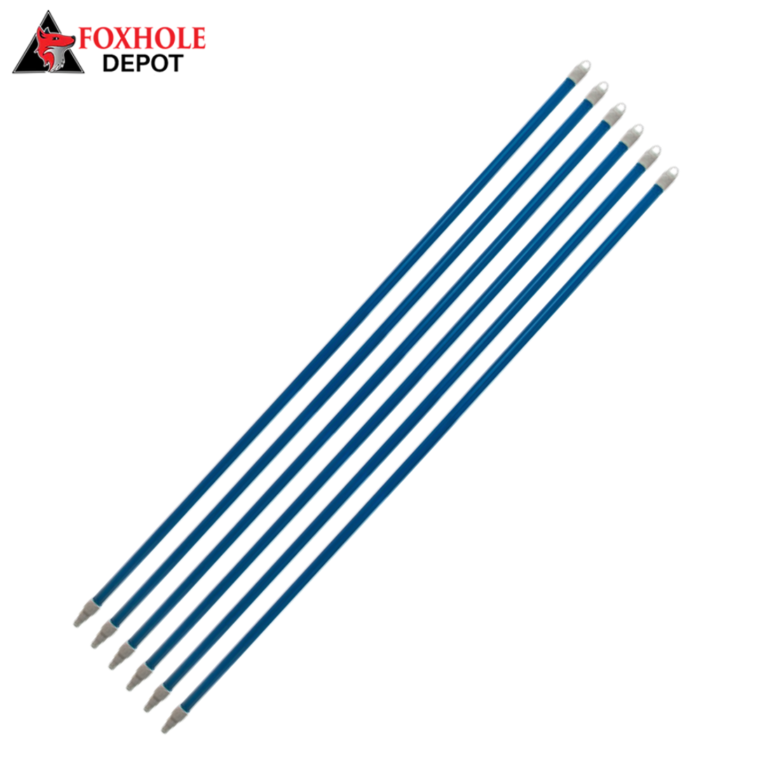 60" Threaded Fiberglass Broom / Squeegee Handle - Blue