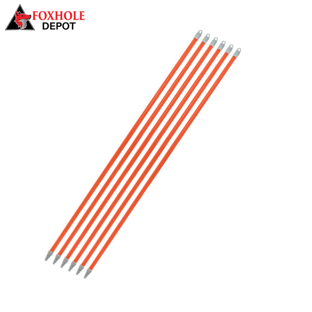 60" Threaded Fiberglass Broom / Squeegee Handle - Orange