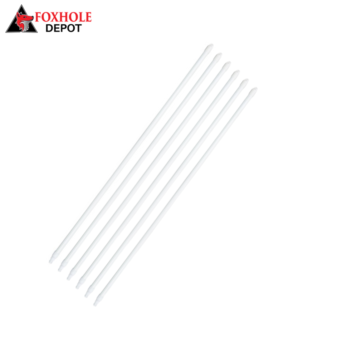 60" Threaded Fiberglass Broom / Squeegee Handle - White