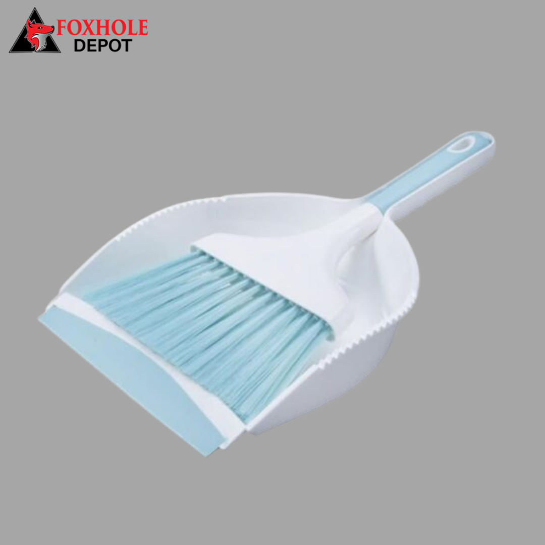 8" Mini Dustpan and Broom for Detail Cleaning - Blue