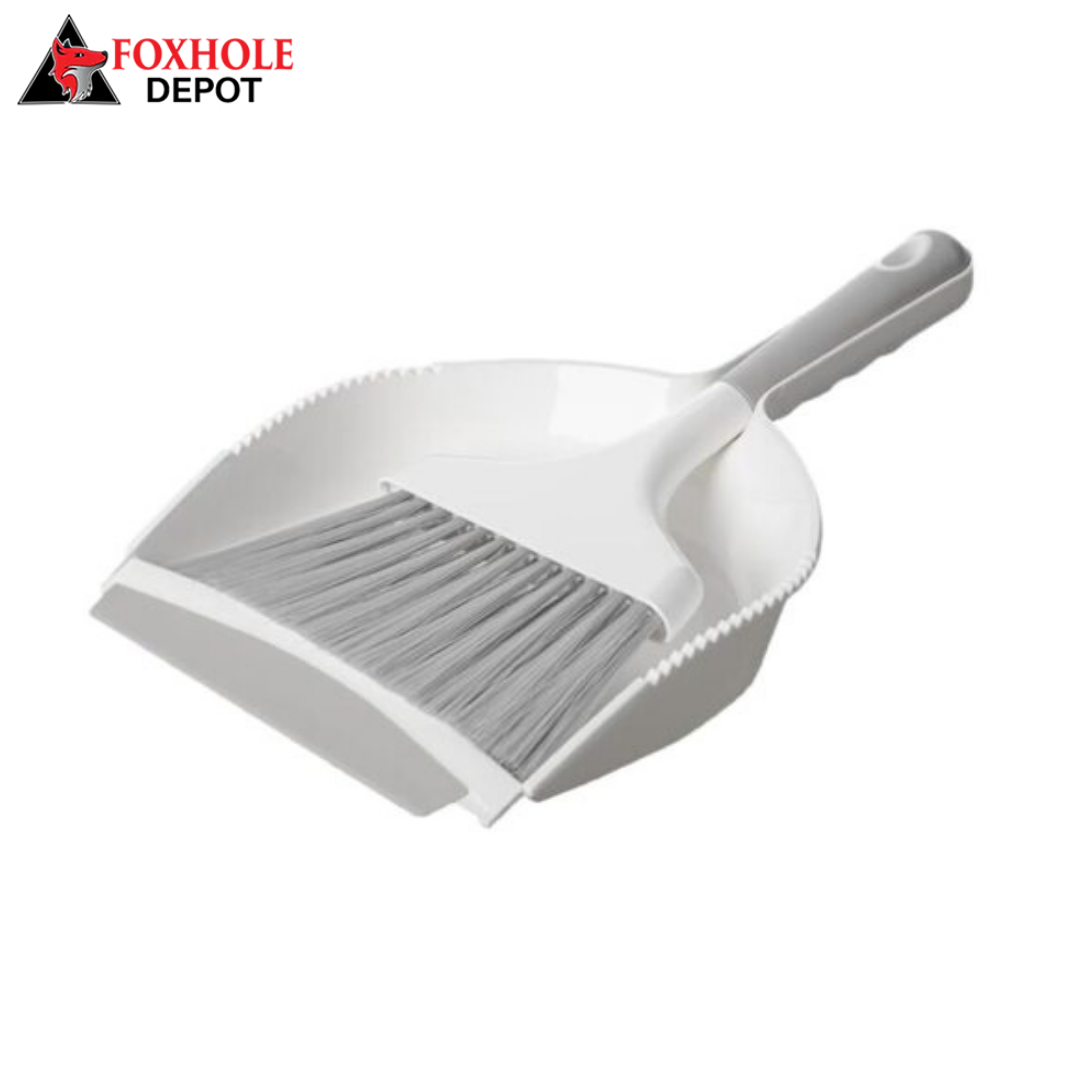 8" Mini Dustpan and Broom for Detail Cleaning - Gray