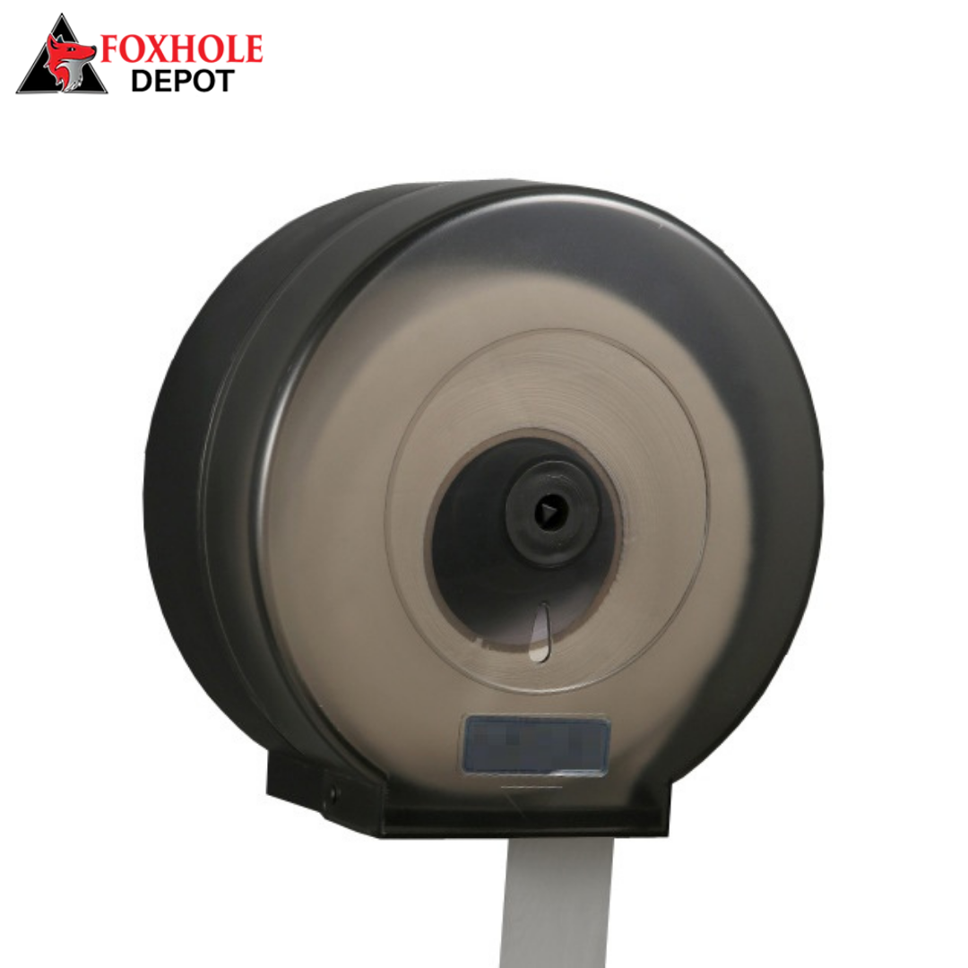 Jumbo 9" Single Roll Toilet Tissue Dispenser - 12/Case - Black