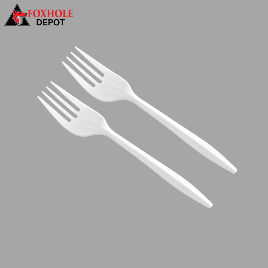 Medium Weight Plastic Fork - 1000/Case - White