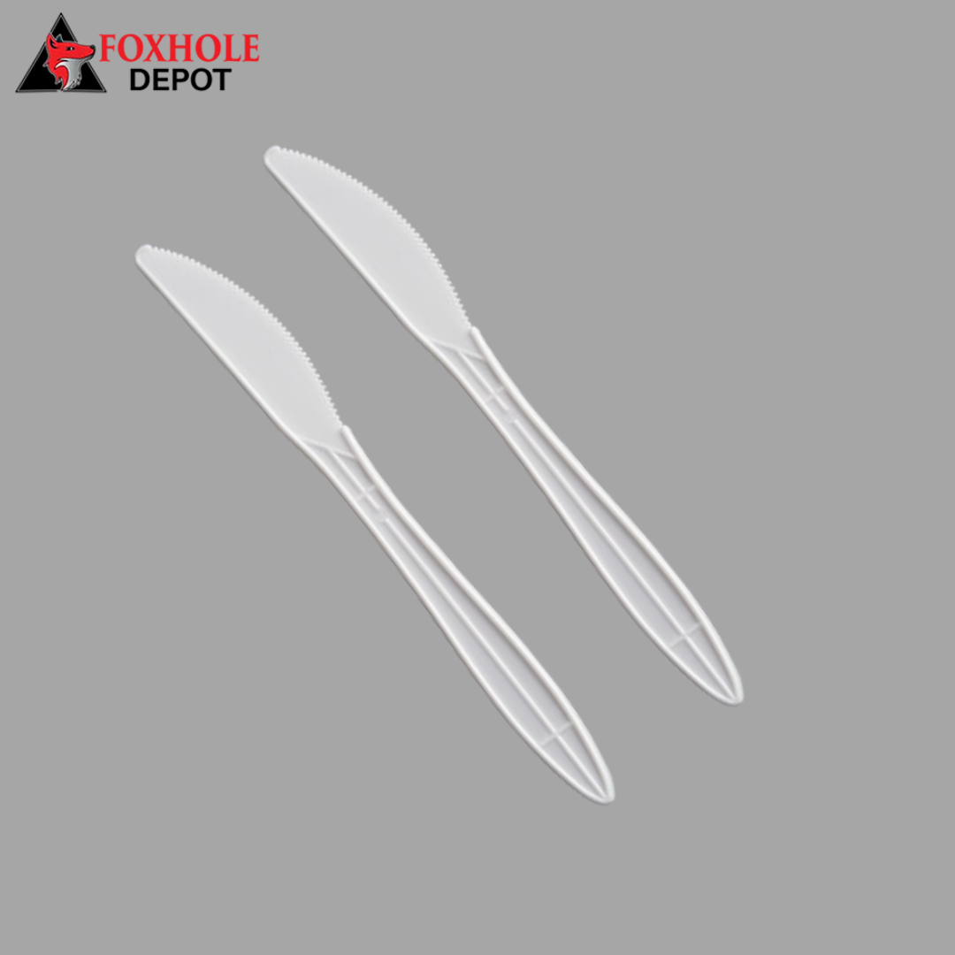 Medium Weight Plastic Knife - 1000/Case - White