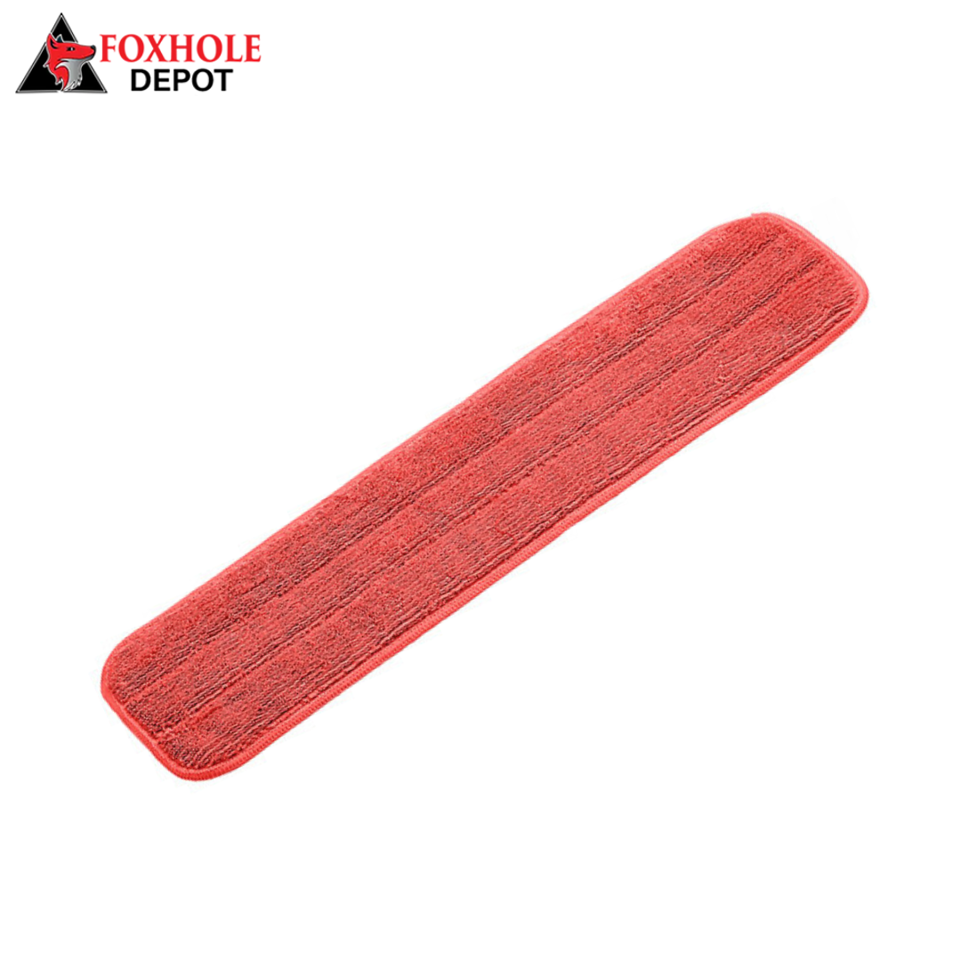 Microfiber Hook &amp; Loop Flat Mop Pad - Red