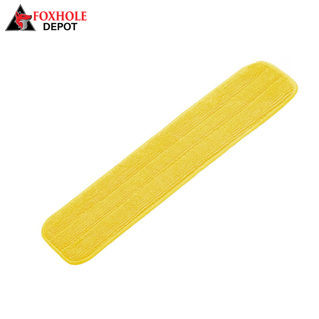Microfiber Hook &amp; Loop Flat Mop Pad - Yellow