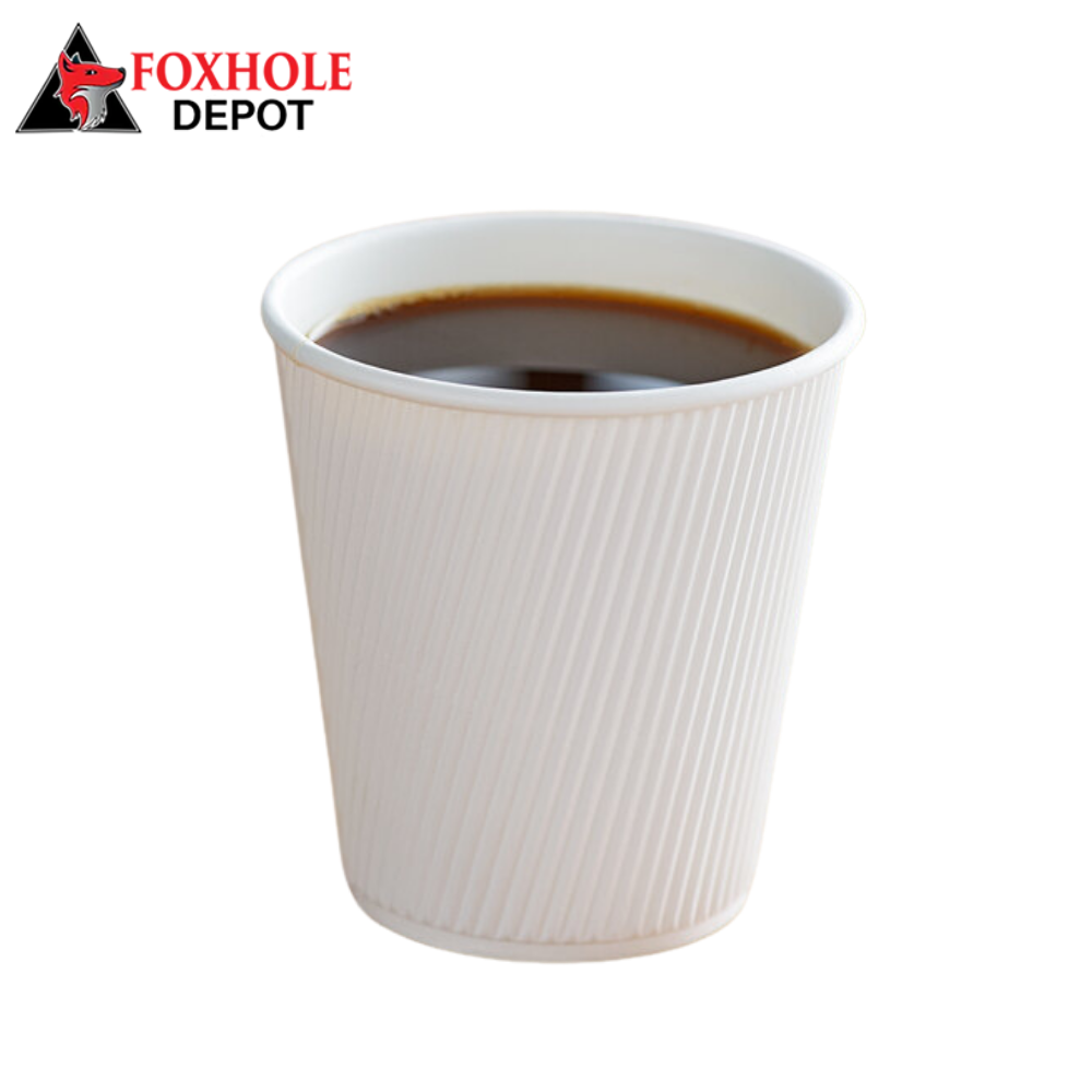 Choice 10 oz. Double Wall Ripple White Paper Hot Cup - 500/Case